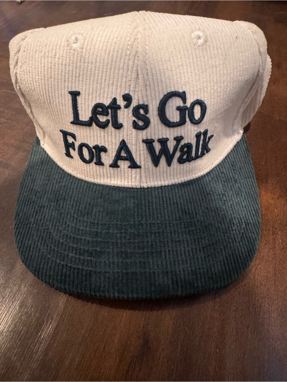 Yellow the Label “Let’s Go For A Walk” Trucker Hat